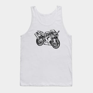 2005 ZX 10R Motorcycle Sketch Art Tank Top